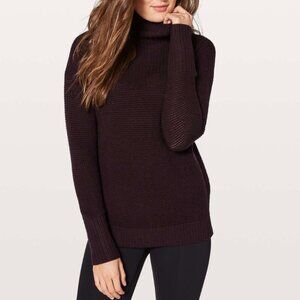 Lululemon Warm & Restore Sweater in Black Cherry